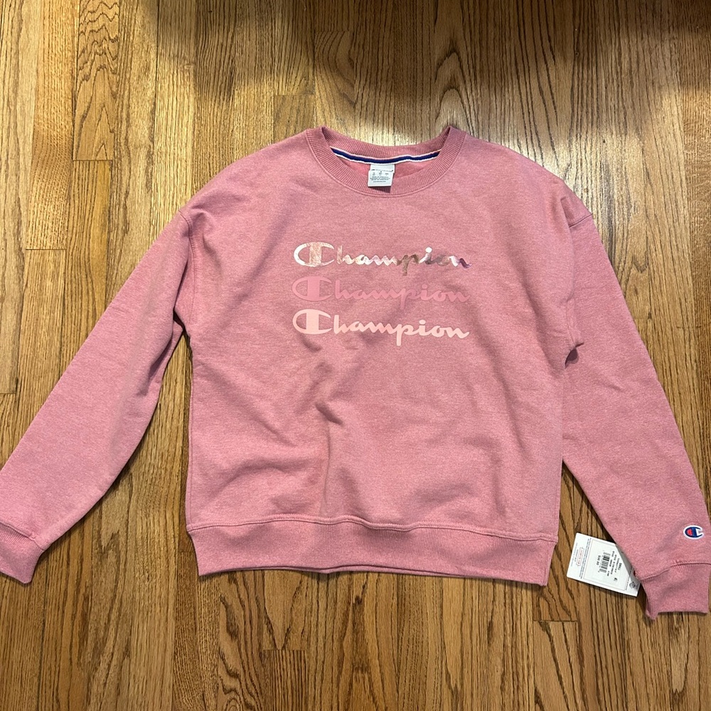 Pink champion crewneck sweatshirt - Picture 1 of 4